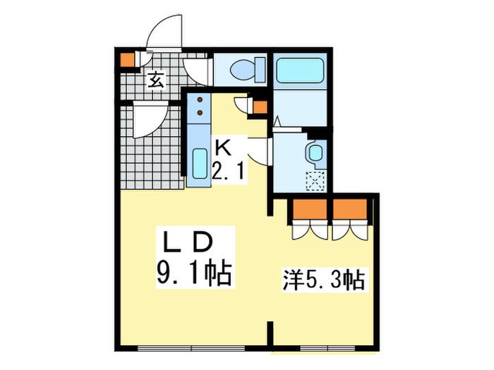 COMFORT CITY(1LDK/2階)の間取り写真