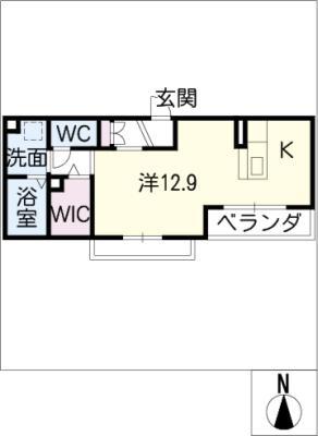モンシャトー(ワンルーム/1階)の間取り写真