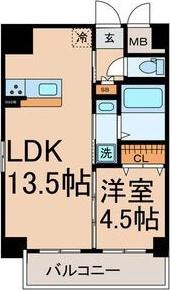 AXIS.LS(1LDK/3階)の間取り写真