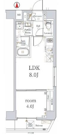 LOG練馬(1LDK/2階)の間取り写真