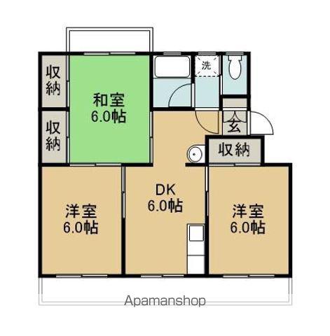 コーポコータロー(3DK/3階)の間取り写真