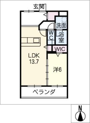 LA CAMPANELLA(1LDK/2階)の間取り写真