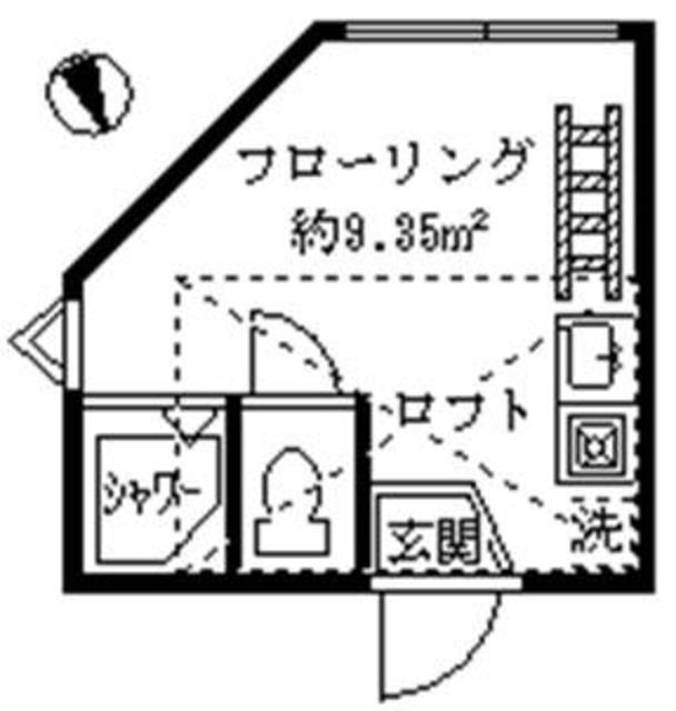 グレーススペイス(ワンルーム/2階)の間取り写真
