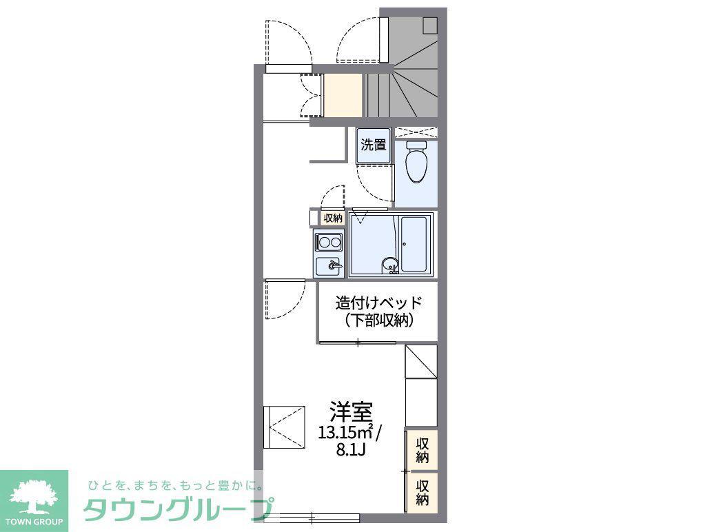 レオパレス丹荘(1K/1階)の間取り写真