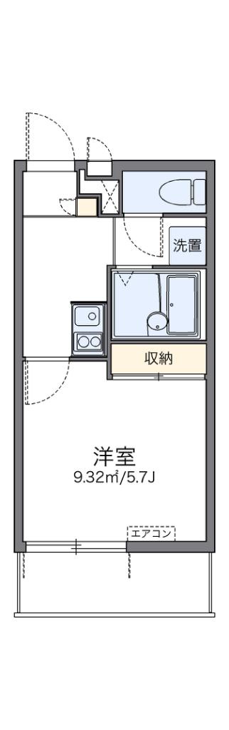 レオパレスアトレ(1K/1階)の間取り写真