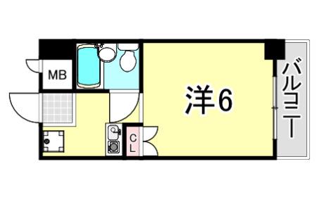 後藤ビル(ワンルーム/2階)の間取り写真