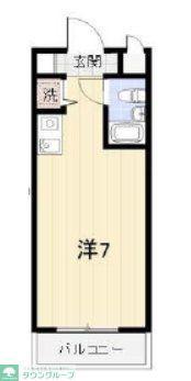 ユートピア河辺(ワンルーム/4階)の間取り写真