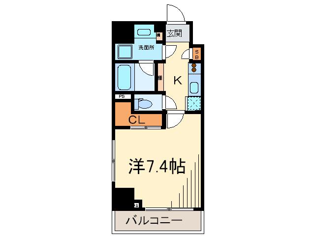 L-FLAT MITA(1K/8階)の間取り写真