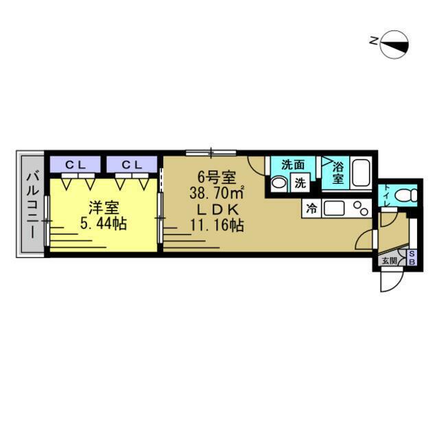 TKP北小金I(1LDK/3階)の間取り写真