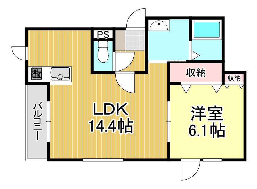 リブラ船見町(1LDK/2階)の間取り写真