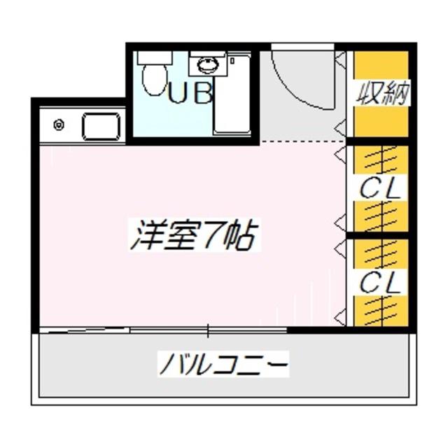 パセオ梅北(ワンルーム/2階)の間取り写真