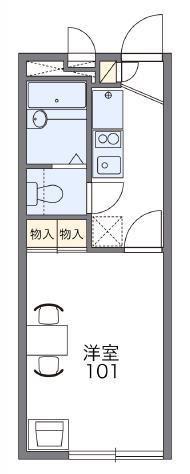 レオパレスひいらぎ(1K/2階)の間取り写真
