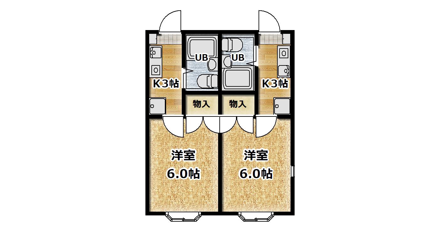 アリス東小泉第1(1K/1階)の間取り写真
