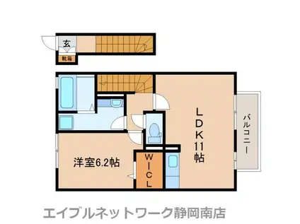 アミティア(1LDK/2階)の間取り写真