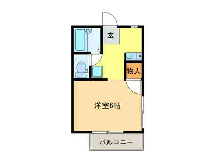 城東ハイツ(1K/2階)の間取り写真