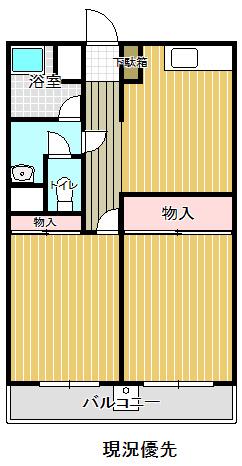 松栄マンションB(2DK/2階)の間取り写真