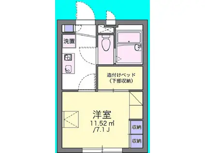 サングリーン(1K/1階)の間取り写真