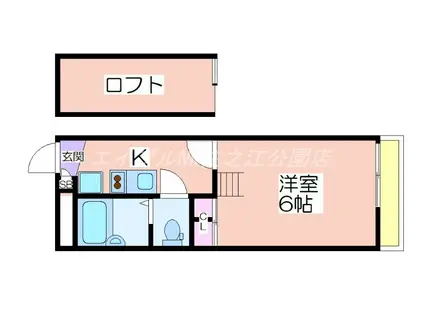 レオパレス南加賀屋(1K/1階)の間取り写真