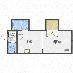 マイコート南郷ST(1DK/4階)の間取り写真