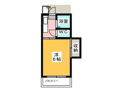 アトリエ5-A棟(1K/2階)の間取り写真