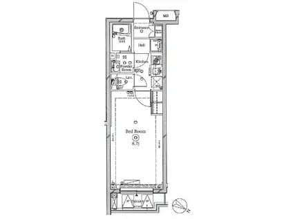 クラスタ笹塚(1K/3階)の間取り写真