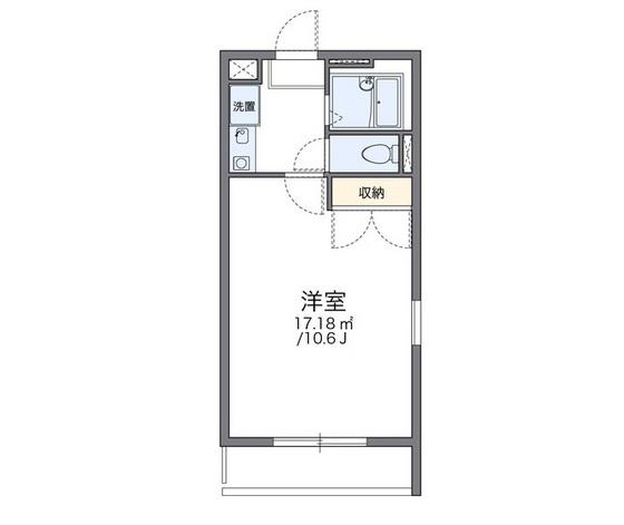 レオパレスSHINBAKU(1K/1階)の間取り写真