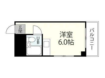 アスプロパラティII(ワンルーム/5階)の間取り写真