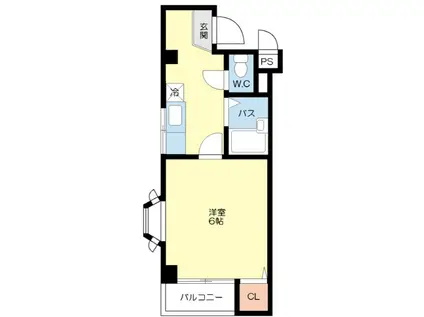 フォルトゥーナM(1K/3階)の間取り写真