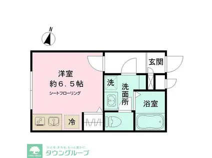 シャディグローブ(ワンルーム/2階)の間取り写真