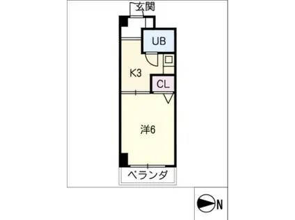 SONOYAMAハウス(1K/3階)の間取り写真