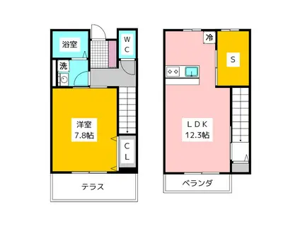 IHANA GARDEN A・B・C・D・E(1LDK/1階)の間取り写真