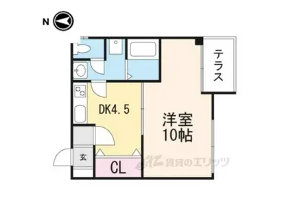 マルサクマンション(2DK/1階)の間取り写真