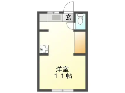 曙パンション(ワンルーム/1階)の間取り写真