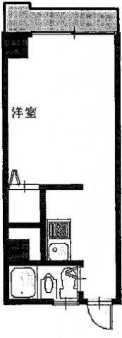 古市ビル(ワンルーム/7階)の間取り写真