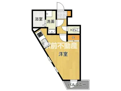 サンライトI(ワンルーム/4階)の間取り写真