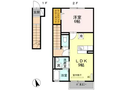 RIO DE CAROL(1LDK/2階)の間取り写真