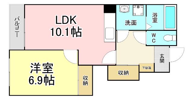 リバーヒルズNK(1LDK/1階)の間取り写真