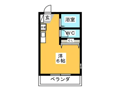 メゾン・ド・ジーユー(ワンルーム/2階)の間取り写真