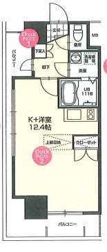 NO72 HARBOR イースト TOWER(ワンルーム/10階)の間取り写真