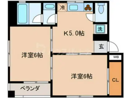 ファミール・コアメゾン(2K/3階)の間取り写真