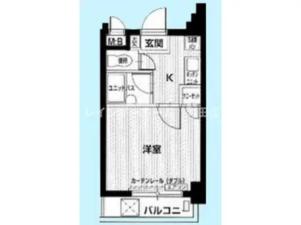 グランヴァン町田(1K/4階)の間取り写真