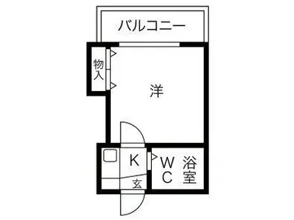 NF GRAN 中村公園(1K/1階)の間取り写真