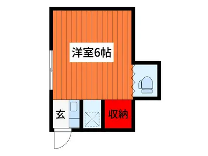 浦和彩々(ワンルーム/1階)の間取り写真