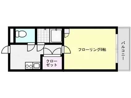 メゾン青木(1K/2階)の間取り写真
