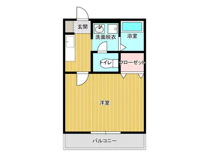 LAPIN JUN(1K/2階)の間取り写真