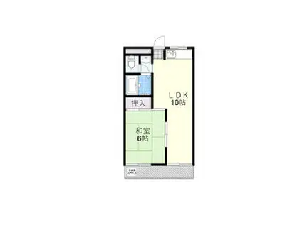 ママビル(1LDK/4階)の間取り写真