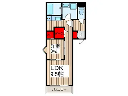 KEIAI RESIDENCE せんげん台IV(1LDK/3階)の間取り写真