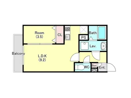 ジーメゾン岩槻モデラート(1LDK/2階)の間取り写真