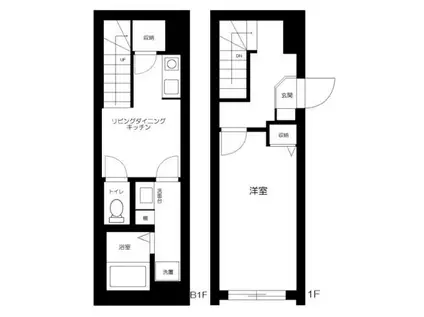 セグレート日本橋(1LDK/1階)の間取り写真