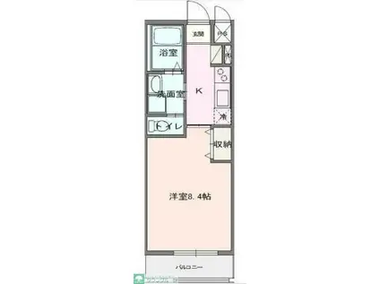 LA CURACION戸塚(1K/1階)の間取り写真